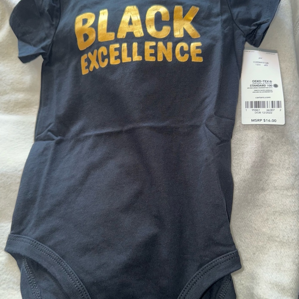 Carter's Black and Gold Bodysuit